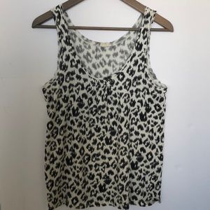 J. Crew Factory Leopard Print Tank, Size M
